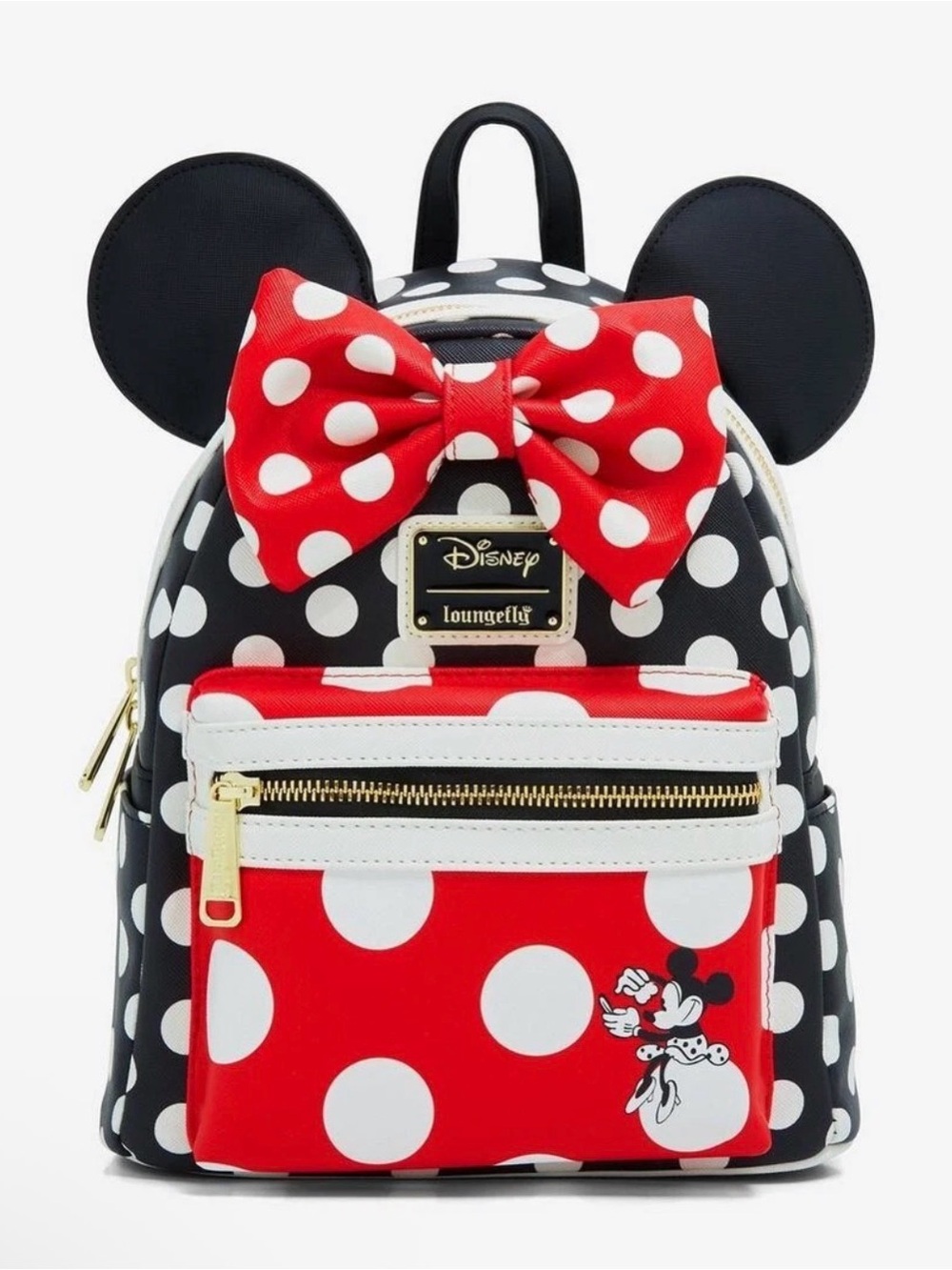 Disney Loungefly Minnie Mouse Rocks the Dots Classic Mini Backpack NWT